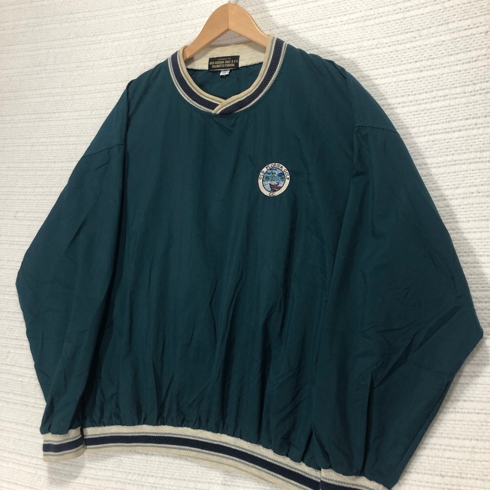 Old Florida Golf Pullover Windbreaker V-Neck Golfing Outdoors‎ Mens M